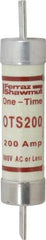 Ferraz Shawmut - 300 VDC, 600 VAC, 200 Amp, Fast-Acting General Purpose Fuse - Clip Mount, 9-5/8" OAL, 20 at DC, 50 at AC kA Rating, 1-13/16" Diam - A1 Tooling