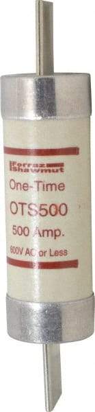 Ferraz Shawmut - 300 VDC, 600 VAC, 500 Amp, Fast-Acting General Purpose Fuse - Clip Mount, 13-3/8" OAL, 20 at DC, 50 at AC kA Rating, 3-1/8" Diam - A1 Tooling