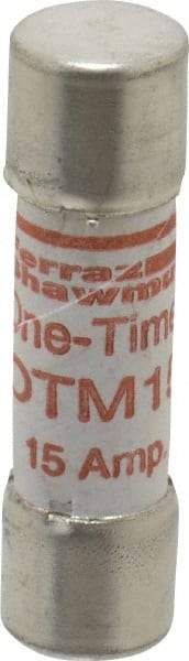 Ferraz Shawmut - 250 VAC, 15 Amp, Fast-Acting Midget Fuse - Clip Mount, 1-1/2" OAL, 10 at AC kA Rating, 13/32" Diam - A1 Tooling