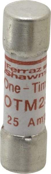 Ferraz Shawmut - 250 VAC, 25 Amp, Fast-Acting General Purpose Fuse - Clip Mount, 1-1/2" OAL, 10 at AC kA Rating, 13/32" Diam - A1 Tooling