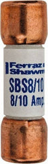 Ferraz Shawmut - 600 VAC, 0.8 Amp, Fast-Acting General Purpose Fuse - Clip Mount, 1-3/8" OAL, 100 at AC kA Rating, 13/32" Diam - A1 Tooling