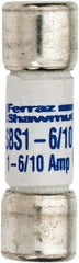 Ferraz Shawmut - 600 VAC, 1.6 Amp, Fast-Acting General Purpose Fuse - Clip Mount, 1-3/8" OAL, 100 at AC kA Rating, 13/32" Diam - A1 Tooling