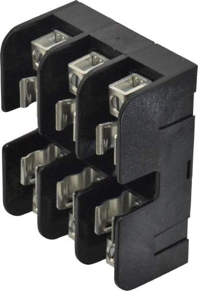 Ferraz Shawmut - 3 Pole, 14 to 6 AWG, 600 VAC/VDC, 30 Amp, DIN Rail Mount, Screw Mount Fuse Block - 13/32 Inch Diameter x 1-1/2 Inch Fuse Length, 3.04 Inch Long x 2.35 Inch Wide x 1.31 Inch High Block - A1 Tooling