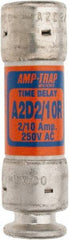 Ferraz Shawmut - 250 VAC/VDC, 0.2 Amp, Time Delay General Purpose Fuse - Clip Mount, 51mm OAL, 100 at DC, 200 at AC kA Rating, 9/16" Diam - A1 Tooling