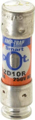 Ferraz Shawmut - 250 VAC/VDC, 10 Amp, Time Delay General Purpose Fuse - Clip Mount, 51mm OAL, 100 at DC, 200 at AC kA Rating, 9/16" Diam - A1 Tooling