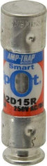 Ferraz Shawmut - 250 VAC/VDC, 15 Amp, Time Delay General Purpose Fuse - Clip Mount, 51mm OAL, 100 at DC, 200 at AC kA Rating, 9/16" Diam - A1 Tooling