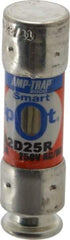 Ferraz Shawmut - 250 VAC/VDC, 25 Amp, Time Delay General Purpose Fuse - Clip Mount, 51mm OAL, 100 at DC, 200 at AC kA Rating, 9/16" Diam - A1 Tooling