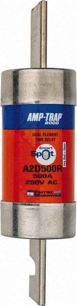 Ferraz Shawmut - 250 VAC/VDC, 500 Amp, Time Delay General Purpose Fuse - Clip Mount, 10-3/8" OAL, 100 at DC, 200 at AC kA Rating, 2-9/16" Diam - A1 Tooling