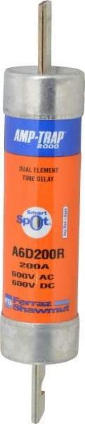 Ferraz Shawmut - 600 VAC/VDC, 200 Amp, Time Delay General Purpose Fuse - Clip Mount, 9-5/8" OAL, 100 at DC, 200 at AC kA Rating, 1-13/16" Diam - A1 Tooling