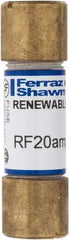 Ferraz Shawmut - 250 VAC, 20 Amp, Fast-Acting Renewable Fuse - Clip Mount, 51mm OAL, 10 at AC kA Rating, 9/16" Diam - A1 Tooling