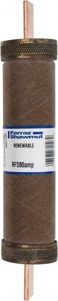 Ferraz Shawmut - 600 VAC, 80 Amp, Fast-Acting Renewable Fuse - Clip Mount, 7-7/8" OAL, 10 at AC kA Rating, 1-5/16" Diam - A1 Tooling