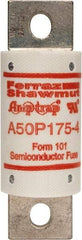 Ferraz Shawmut - 450 VDC, 500 VAC, 175 Amp, Fast-Acting Semiconductor/High Speed Fuse - Bolt-on Mount, 3-5/8" OAL, 100 at AC, 79 at DC kA Rating, 31mm Diam - A1 Tooling