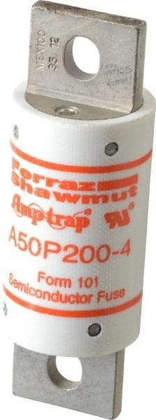 Ferraz Shawmut - 450 VDC, 500 VAC, 200 Amp, Fast-Acting Semiconductor/High Speed Fuse - Bolt-on Mount, 3-5/8" OAL, 100 at AC, 79 at DC kA Rating, 31mm Diam - A1 Tooling