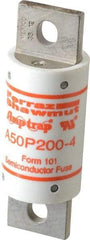 Ferraz Shawmut - 450 VDC, 500 VAC, 200 Amp, Fast-Acting Semiconductor/High Speed Fuse - Bolt-on Mount, 3-5/8" OAL, 100 at AC, 79 at DC kA Rating, 31mm Diam - A1 Tooling