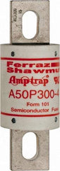 Ferraz Shawmut - 450 VDC, 500 VAC, 300 Amp, Fast-Acting Semiconductor/High Speed Fuse - Bolt-on Mount, 4-11/32" OAL, 100 at AC, 79 at DC kA Rating, 1-1/2" Diam - A1 Tooling