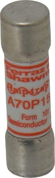 Ferraz Shawmut - 650 VDC, 700 VAC, 15 Amp, Fast-Acting Semiconductor/High Speed Fuse - Clip Mount, 50.8mm OAL, 100 at AC/DC kA Rating, 9/16" Diam - A1 Tooling