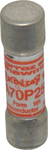 Ferraz Shawmut - 650 VDC, 700 VAC, 25 Amp, Fast-Acting Semiconductor/High Speed Fuse - Clip Mount, 50.8mm OAL, 100 at AC/DC kA Rating, 9/16" Diam - A1 Tooling