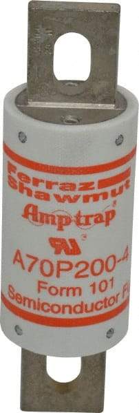 Ferraz Shawmut - 650 VDC, 700 VAC, 200 Amp, Fast-Acting Semiconductor/High Speed Fuse - Bolt-on Mount, 5-3/32" OAL, 100 at AC/DC kA Rating, 1-1/2" Diam - A1 Tooling