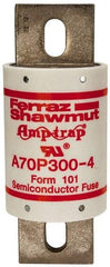 Ferraz Shawmut - 650 VDC, 700 VAC, 300 Amp, Fast-Acting Semiconductor/High Speed Fuse - Bolt-on Mount, 5-3/32" OAL, 100 at AC/DC kA Rating, 2" Diam - A1 Tooling