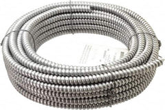 Made in USA - 3/8" Trade Size, 50' Long, Flexible Reduced Wall Flex Conduit - Aluminum, 3/8" ID - A1 Tooling