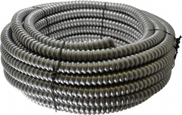 Made in USA - 1/2" Trade Size, 50' Long, Flexible Reduced Wall Flex Conduit - Aluminum, 5/8" ID - A1 Tooling