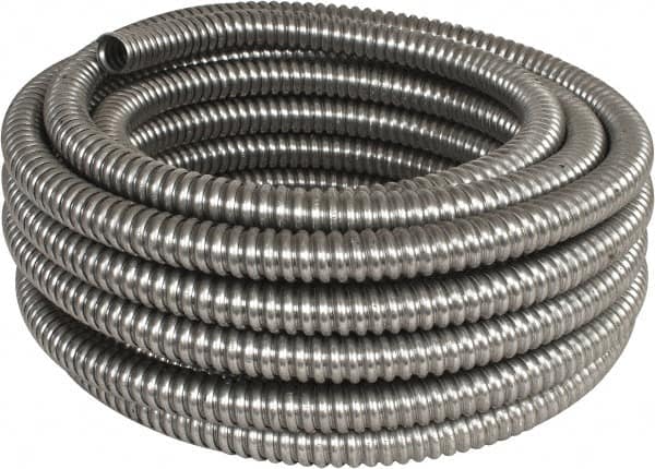 Made in USA - 3/4" Trade Size, 50' Long, Flexible Reduced Wall Flex Conduit - Aluminum - A1 Tooling