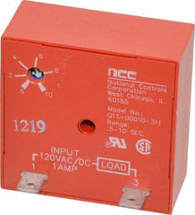 NCC - 2 Pin, Time Delay Relay - 1 at Resistive or Inductive Load Contact Amp, 120 VAC/VDC, On Board Trimpot - A1 Tooling