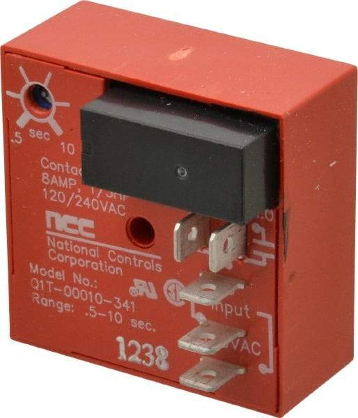 NCC - 5 Pin, SPDT Time Delay Relay - 8 at 250 VAC Resistive Load Contact Amp, 120 VAC, On Board Trimpot - A1 Tooling