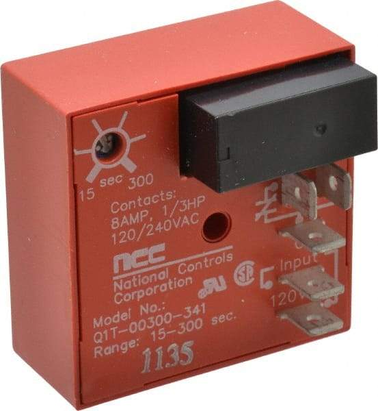 NCC - 5 Pin, SPDT Time Delay Relay - 8 at 250 VAC Resistive Load Contact Amp, 120 VAC, On Board Trimpot - A1 Tooling