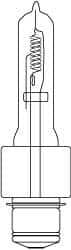 Philips - 750 Watt, 120 Volt, Halogen Commercial & Industrial T3 Lamp - Medium Prefocus Base, 750 to 1599 Equivalent Range, Neutral (3,000 to 3,699), 2-5/8" OAL - A1 Tooling