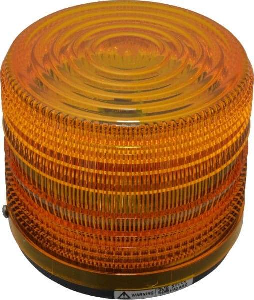 Federal Signal Corp - 12 VDC, 3R NEMA Rated, Strobe Tube, Amber, Strobe Light - 80 Flashes per min, 5-1/2 Inch Diameter, 5-1/16 Inch High, IP66 Ingress Rating, Surface Mount - A1 Tooling