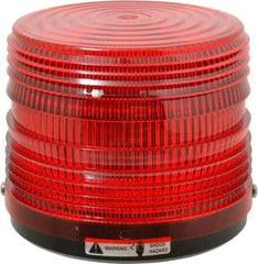 Federal Signal Corp - 24 VDC, 3R NEMA Rated, Strobe Tube, Red, Strobe Light - 80 Flashes per min, 5-1/2 Inch Diameter, 5-1/16 Inch High, IP66 Ingress Rating, Surface Mount - A1 Tooling