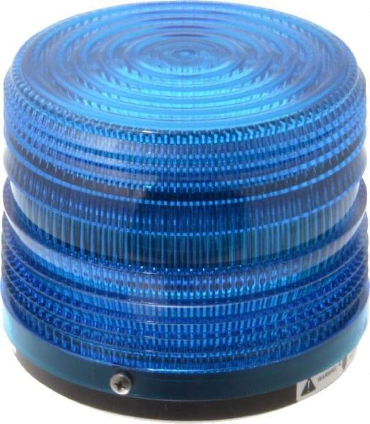 Federal Signal Corp - 24 VDC, 3R NEMA Rated, Strobe Tube, Blue, Strobe Light - 80 Flashes per min, 5-1/2 Inch Diameter, 5-1/16 Inch High, IP66 Ingress Rating, Surface Mount - A1 Tooling