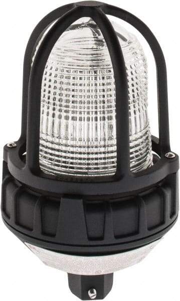 Federal Signal Corp - 120 VAC, 4X NEMA Rated, Strobe Tube, Clear, Strobe Light - 80 Flashes per min, 3/4 Inch Pipe, 5-1/2 Inch Diameter, 9-1/4 Inch High, IP66 Ingress Rating, Pipe Mount - A1 Tooling