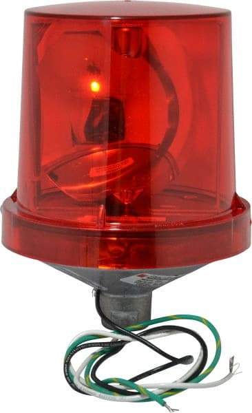 Federal Signal Corp - 4X NEMA Rated, 120 VAC, 0.22 Amp, 25 Watt, Rotating Beacon Incandescent Light - 1/2 Inch Mounted Size x Pipe Mounted, 7-1/4 Inch High, 5-1/2 Inch Diameter, 90 Flashes per min, Includes Lamp - A1 Tooling