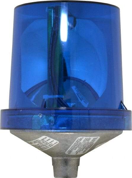 Federal Signal Corp - 4X NEMA Rated, 120 VAC, 0.22 Amp, 25 Watt, Rotating Beacon Incandescent Light - 1/2 Inch Mounted Size x Pipe Mounted, 7-1/4 Inch High, 5-1/2 Inch Diameter, 90 Flashes per min, Includes Lamp - A1 Tooling