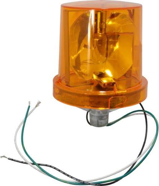 Federal Signal Corp - 4X NEMA Rated, 120 VAC, 0.22 Amp, 25 Watt, Rotating Beacon Incandescent Light - 1/2 Inch Mounted Size x Pipe Mounted, 7-1/4 Inch High, 5-1/2 Inch Diameter, 90 Flashes per min, Includes Lamp - A1 Tooling