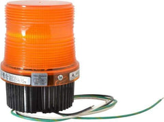 Federal Signal Corp - 120 VAC, 4X NEMA Rated, Strobe Tube, Amber, Single Flash Strobe Light - 90 Flashes per min, 1/2 Inch Pipe, 3-15/16 Inch Diameter, 5-1/4 Inch High, IP66 Ingress Rating, Pipe Mount, Surface Mount - A1 Tooling