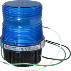 Federal Signal Corp - 120 VAC, 4X NEMA Rated, Strobe Tube, Blue, Single Flash Strobe Light - 90 Flashes per min, 1/2 Inch Pipe, 3-15/16 Inch Diameter, 5-1/4 Inch High, IP66 Ingress Rating, Pipe Mount, Surface Mount - A1 Tooling