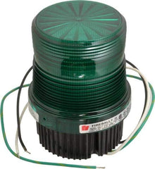 Federal Signal Corp - 120 VAC, 4X NEMA Rated, Strobe Tube, Green, Single Flash Strobe Light - 90 Flashes per min, 1/2 Inch Pipe, 3-15/16 Inch Diameter, 5-1/4 Inch High, IP66 Ingress Rating, Pipe Mount, Surface Mount - A1 Tooling