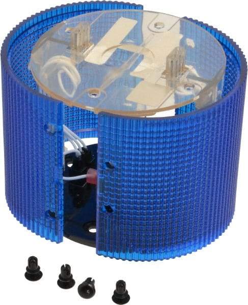 Federal Signal Corp - Incandescent Lamp, Blue, Flashing and Steady, Stackable Tower Light Module - 120 VAC, 0.13 Amp, 1 NEMA Rated, Base Mount - A1 Tooling