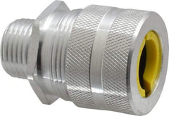 Hubbell Wiring Device-Kellems - 15.9 to 19mm Capacity, Liquidtight, Straight Strain Relief Cord Grip - 1/2 NPT Thread, Aluminum - A1 Tooling