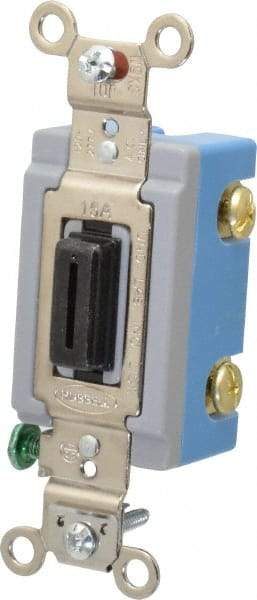 Hubbell Wiring Device-Kellems - 1 Pole, 120 to 277 VAC, 15 Amp, Industrial Grade, Key Lock, Wall and Dimmer Light Switch - 1-5/16 Inch Wide x 4-1/16 Inch High - A1 Tooling