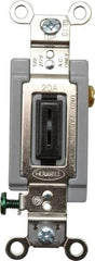 Hubbell Wiring Device-Kellems - 1 Pole, 120 to 277 VAC, 20 Amp, Industrial Grade, Toggle, Wall and Dimmer Light Switch - 1-5/16 Inch Wide x 4-1/16 Inch High - A1 Tooling