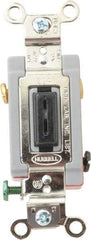 Hubbell Wiring Device-Kellems - 3 Pole, 120 to 277 VAC, 20 Amp, Industrial Grade, Key Lock, Wall and Dimmer Light Switch - 1-5/16 Inch Wide x 4-1/16 Inch High - A1 Tooling