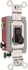 Hubbell Wiring Device-Kellems - 4 Pole, 120 to 277 VAC, 20 Amp, Industrial Grade, Toggle, Wall and Dimmer Light Switch - 1-5/16 Inch Wide x 4-1/16 Inch High - A1 Tooling