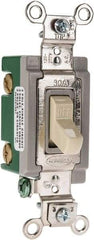 Hubbell Wiring Device-Kellems - 2 Pole, 120 to 277 VAC, 30 Amp, Industrial Grade, Toggle, Wall and Dimmer Light Switch - 1-5/16 Inch Wide x 4-1/16 Inch High - A1 Tooling