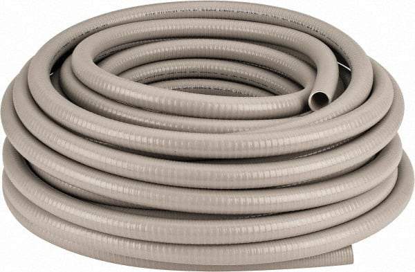 Hubbell Wiring Device-Kellems - 3/4" Trade Size, 100' Long, Flexible Liquidtight Conduit - PVC, 21.1mm ID, Gray - A1 Tooling