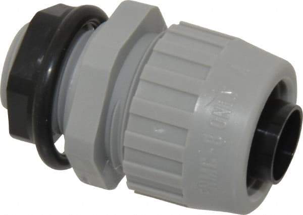 Hubbell Wiring Device-Kellems - 1/2" Trade, Thermoplastic Push In Straight Liquidtight Conduit Connector - Noninsulated - A1 Tooling