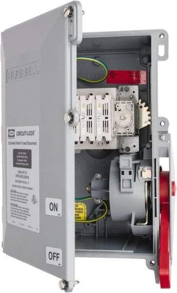 Hubbell Wiring Device-Kellems - 600VAC, 3 Pole, 4X, Enclosed Fused Cam & Disconnect Switch - 11.46 Inch Wide x 15.03 Inch High x 7.27 Inch Deep - A1 Tooling